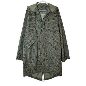 Vintage 80's Army US Military Hooded Parka Night Camo Desert Trench Style Men M